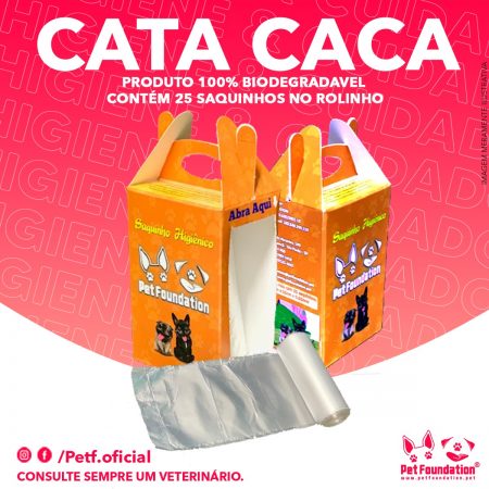 Cata-caca Biodegradável Transparente - Pet Foundation