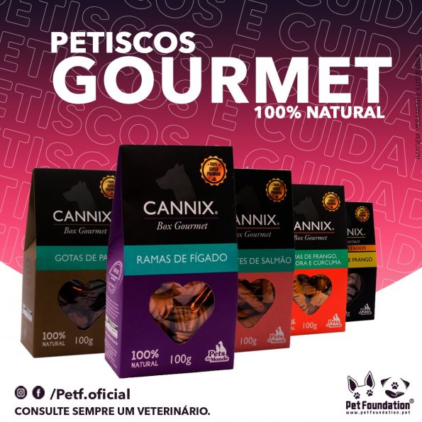 Petiscos 100% naturais CANNIX GOURMET BOX