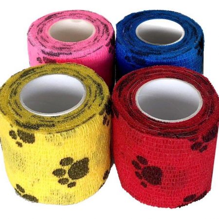 Bandagem Pet Auto Adesiva de Latex com Patinhas - Hoppner