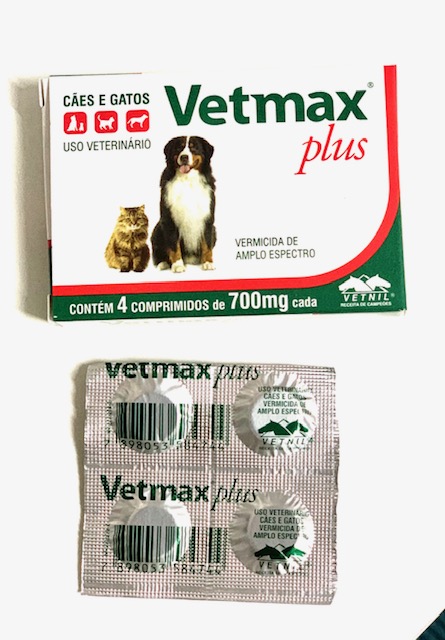 Vermífugo Vetmax Plus (4 comp) Cães e Gatos Vetnil