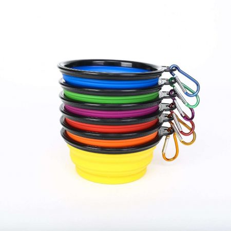 Tigela/Pote Pet Retratil Silicone - 13 cm